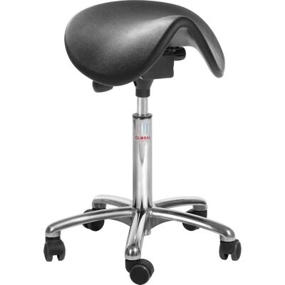 Global Dalton Sadelstol, Sort, Pu Sæde, 60-79 Cm Global Dalton Sadelstol, Sort, Pu Sæde, 60-79 Cm