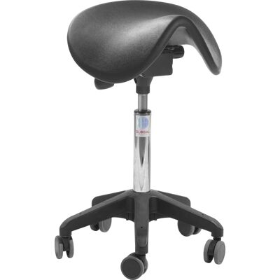 Global Dalton Sadelstol, Sort, Pu Sæde, 65-84 Cm Global Dalton Sadelstol, Sort, Pu Sæde, 65-84 Cm