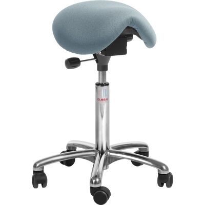 Global Mini Sadelstol, Blågrå, Stof, 60-79 Cm, Alu Global Mini Sadelstol, Blågrå, Stof, 60-79 Cm, Alu