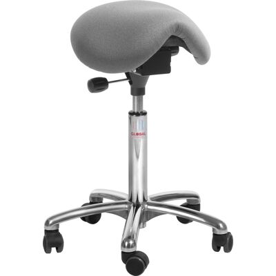 Global Mini Sadelstol, Grå, Stof, 60-79 Cm, Alu Global Mini Sadelstol, Grå, Stof, 60-79 Cm, Alu