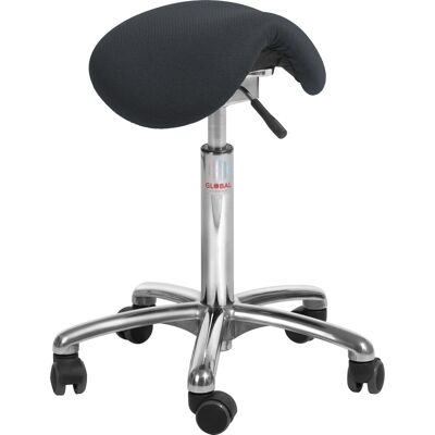 Global Mini Sadelstol, Sort, Stof, 53-72cm, Flexmatic Global Mini Sadelstol, Sort, Stof, 53-72cm, Flexmatic