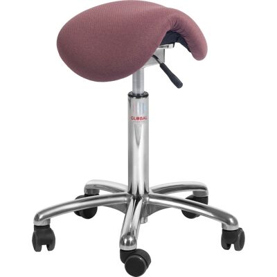 Global Mini Sadelstol, Rosa, Stof, 53-72cm, Flexmatic Global Mini Sadelstol, Rosa, Stof, 53-72cm, Flexmatic