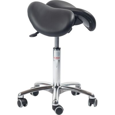 Global Echo Sadelstol, Sort, Læder, 54-73 Cm, Alu Global Echo Sadelstol, Sort, Læder, 54-73 Cm, Alu