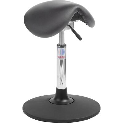 Global Mini Sadelstol, Sort, Kunstlæder, 53-72 Cm, Sway Global Mini Sadelstol, Sort, Kunstlæder, 53-72 Cm, Sway