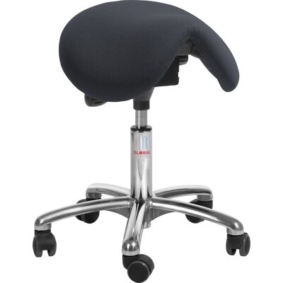 Global Dalton Sadelstol, Sort, Stof, 51-64 Cm, Alu Global Dalton Sadelstol, Sort, Stof, 51-64 Cm, Alu