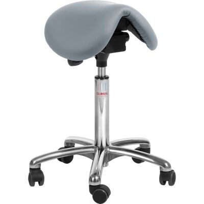 Global Dalton Sadelstol, Lyseblå, K.Læder, 60-79 Cm, Alu Global Dalton Sadelstol, Lyseblå, K.Læder, 60-79 Cm, Alu