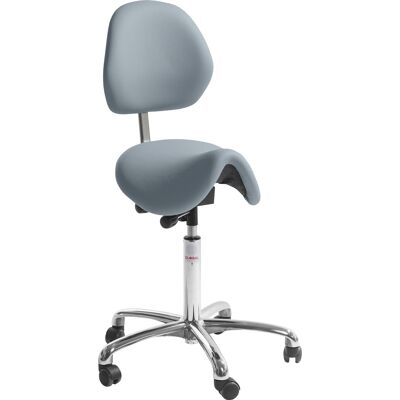 Global Dalton Sadelstol, Lyseblå, K.Læder, 60-79cm,Ryglæn Global Dalton Sadelstol, Lyseblå, K.Læder, 60-79cm,Ryglæn