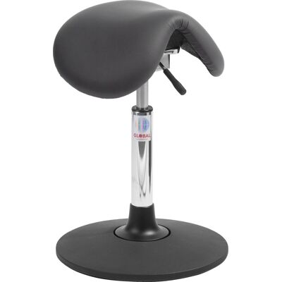 Global Dalton Sadelstol, Sort, Kunstlæder, 53-72 Cm, Sway Global Dalton Sadelstol, Sort, Kunstlæder, 53-72 Cm, Sway
