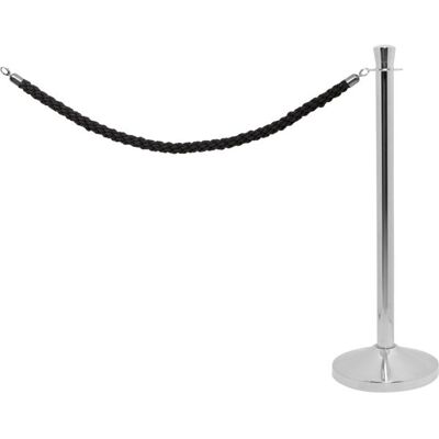 Securit Afspærringssæt Lux M/sort Reb - Udbygning,Rustfrit Securit Afspærringssæt Lux M/sort Reb - Udbygning,Rustfrit
