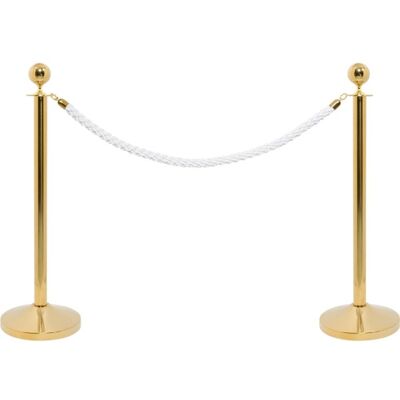 Securit Afspærringssæt Lux M/ Hvidt Reb - Startsæt, Guld Securit Afspærringssæt Lux M/ Hvidt Reb - Startsæt, Guld