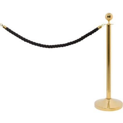 Securit Afspærringssæt Lux M/ Sort Reb - Udbygning, Guld Securit Afspærringssæt Lux M/ Sort Reb - Udbygning, Guld
