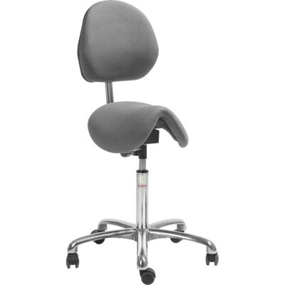 Global Dalton Sadelstol, Grå, Stof, 60-79 Cm, Ryglæn Global Dalton Sadelstol, Grå, Stof, 60-79 Cm, Ryglæn