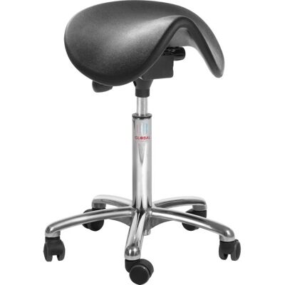 Global Dalton Sadelstol, Sort, Pu Sæde, 60-79 Cm Global Dalton Sadelstol, Sort, Pu Sæde, 60-79 Cm