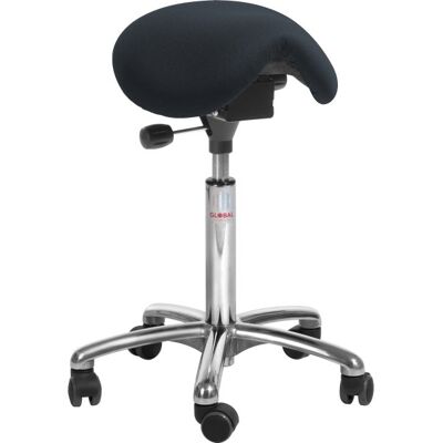 Global Mini Sadelstol, Sort, Stof, 60-79 Cm, Alu Global Mini Sadelstol, Sort, Stof, 60-79 Cm, Alu