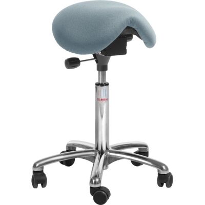 Global Mini Sadelstol, Blågrå, Stof, 60-79 Cm, Alu Global Mini Sadelstol, Blågrå, Stof, 60-79 Cm, Alu