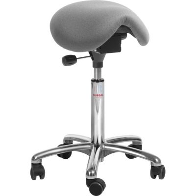 Global Mini Sadelstol, Grå, Stof, 60-79 Cm, Alu Global Mini Sadelstol, Grå, Stof, 60-79 Cm, Alu
