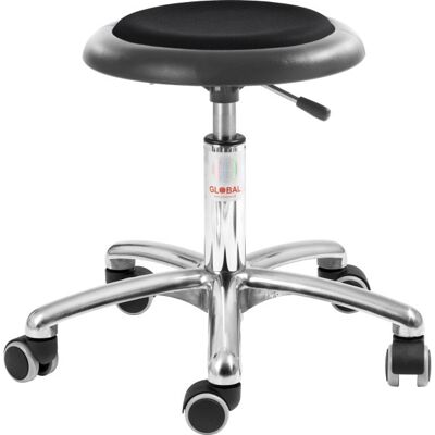 Global Micro Stol, Sort, Uldstof, 38-51 Cm, Alu Global Micro Stol, Sort, Uldstof, 38-51 Cm, Alu