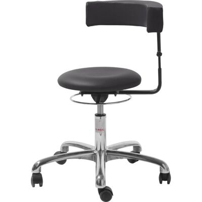 Global Saturn Plus Stol, Sort, Kunstlæder, 45-58 Cm, Alu Global Saturn Plus Stol, Sort, Kunstlæder, 45-58 Cm, Alu