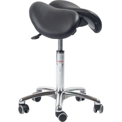 Global Echo Sadelstol, Sort, Læder, 54-73 Cm, Alu Global Echo Sadelstol, Sort, Læder, 54-73 Cm, Alu
