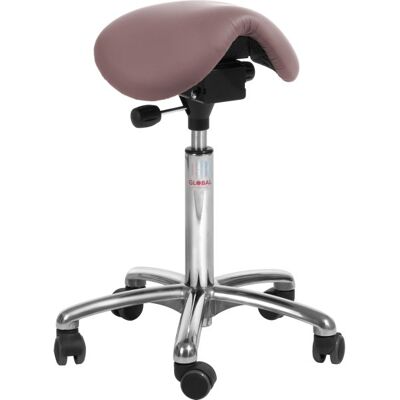 Global Mini Sadelstol, Rosa, Kunstlæder, 60-79 Cm, Alu Global Mini Sadelstol, Rosa, Kunstlæder, 60-79 Cm, Alu