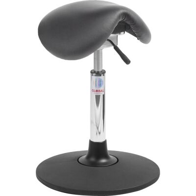 Global Mini Sadelstol, Sort, Kunstlæder, 53-72 Cm, Sway Global Mini Sadelstol, Sort, Kunstlæder, 53-72 Cm, Sway