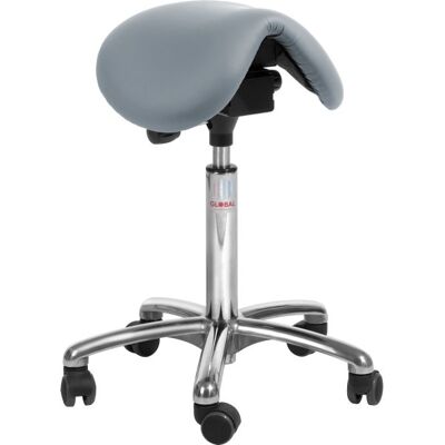 Global Dalton Sadelstol, Lyseblå, K.Læder, 60-79 Cm, Alu Global Dalton Sadelstol, Lyseblå, K.Læder, 60-79 Cm, Alu