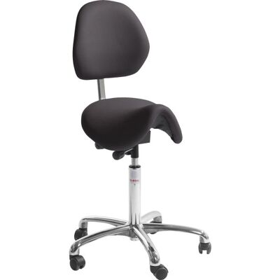 Global Dalton Sadelstol, Sort, K.Læder, 60-79cm, Ryglæn Global Dalton Sadelstol, Sort, K.Læder, 60-79cm, Ryglæn