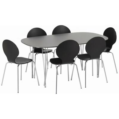 Scandi Comfort Kantinebord Sort, M. Udtræk Scandi Comfort Kantinebord Sort, M. Udtræk