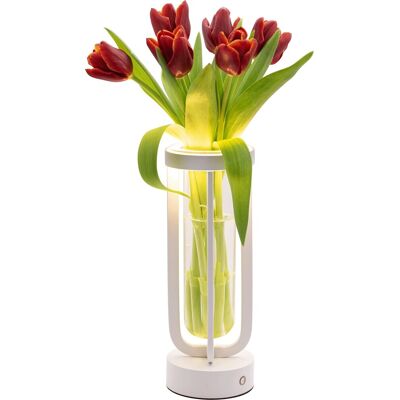 Securit® Led Bordlampe/vase Florence, Hvid Securit® Led Bordlampe/vase Florence, Hvid