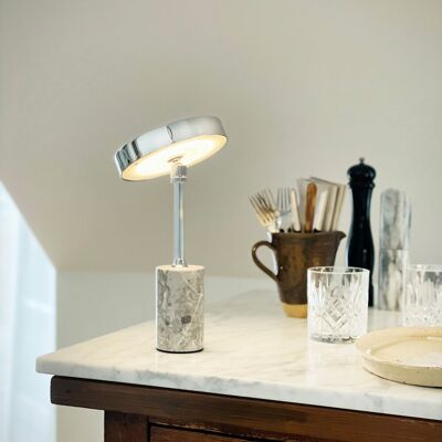 Dyberg Larsen Starlight Bordlampe, Krom/marmor Dyberg Larsen Starlight Bordlampe, Krom/marmor