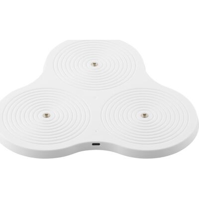 Sirius Decopower Ladeplade, 3 Stationer, Hvid Sirius Decopower Ladeplade, 3 Stationer, Hvid