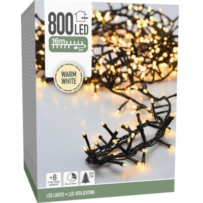 Koopman Led-Lyskæde, 16 M, 800 Led, Varm Hvid Koopman Led-Lyskæde, 16 M, 800 Led, Varm Hvid