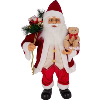 Koopman Stående Julemand Med Led, 80 Cm, Rød Koopman Stående Julemand Med Led, 80 Cm, Rød