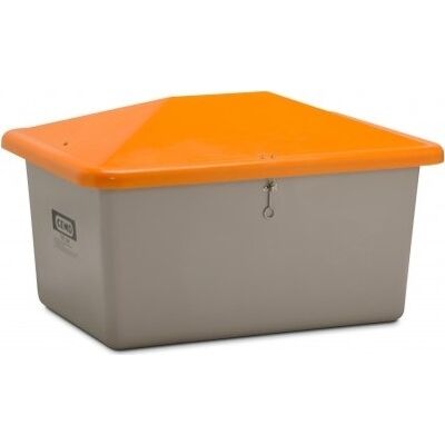 CEMO Salt-/sandbeholder, Tough, 550 L, Grå/orange CEMO Salt-/sandbeholder, Tough, 550 L, Grå/orange