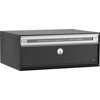 Allux Pc2 Systempostkasse, Sort Stål, Front Allux Pc2 Systempostkasse, Sort Stål, Front