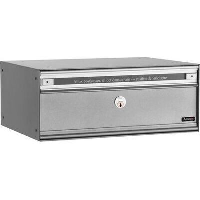 Allux Pc2 Systempostkasse, Alugrå Stål, Front Allux Pc2 Systempostkasse, Alugrå Stål, Front