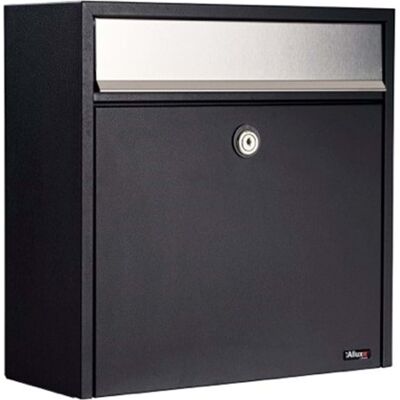 Allux 250 Postkasse, Sort M. Rustfri Klap Allux 250 Postkasse, Sort M. Rustfri Klap