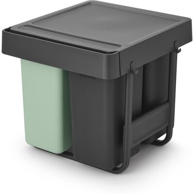 Brabantia Sort&go,; Built-In, 10+10+20 L, Grå/grøn Brabantia Sort&go,; Built-In, 10+10+20 L, Grå/grøn