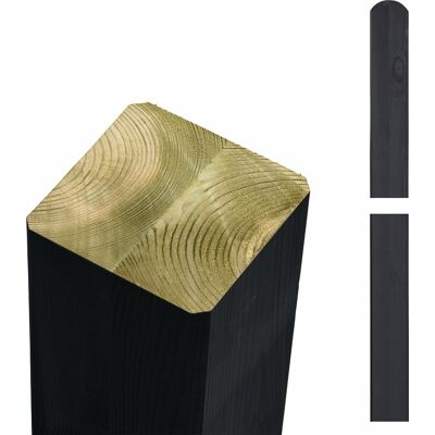 Plus Omlimet Stolpe, Sort, 9x9x188 Cm. Plus Omlimet Stolpe, Sort, 9x9x188 Cm.