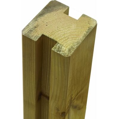 Plus Profilstolpe 2 Spor, Natur, 9x9x268 Cm. Plus Profilstolpe 2 Spor, Natur, 9x9x268 Cm.