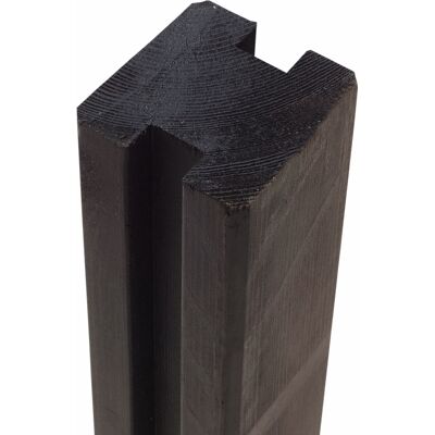 Plus Profilstolpe 2 Spor, Sort, 9x9x188 Cm. Plus Profilstolpe 2 Spor, Sort, 9x9x188 Cm.