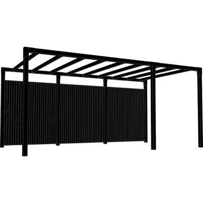 Plus Arcade Pergola Model 6 Med Hegn, Sort/sort Plus Arcade Pergola Model 6 Med Hegn, Sort/sort