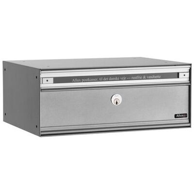 Allux Pc2 Systempostkasse, Alugrå Stål, Front Allux Pc2 Systempostkasse, Alugrå Stål, Front