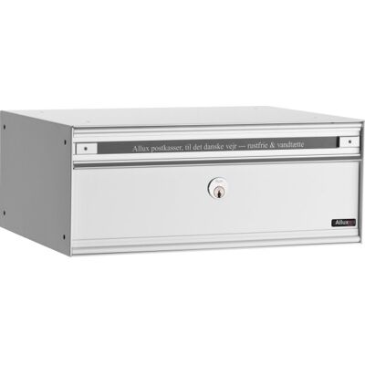 Allux Pc2 Systempostkasse, Hvid Stål, Front Allux Pc2 Systempostkasse, Hvid Stål, Front