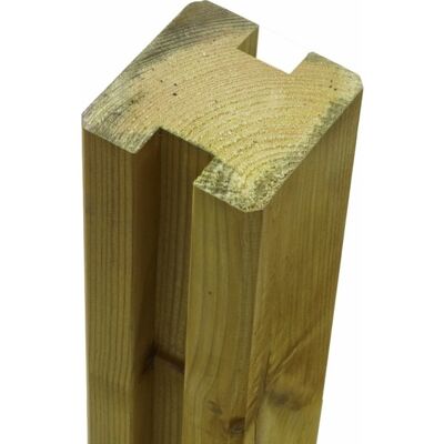 Plus Profilstolpe 2 Spor, Natur, 9x9x268 Cm. Plus Profilstolpe 2 Spor, Natur, 9x9x268 Cm.