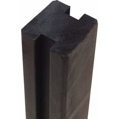 Plus Profilstolpe 2 Spor, Sort, 9x9x188 Cm. Plus Profilstolpe 2 Spor, Sort, 9x9x188 Cm.