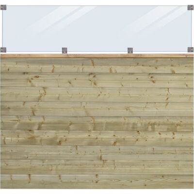 Plus Plank Profilhegn, Glas 44,6, Natur, 174x163cm Plus Plank Profilhegn, Glas 44,6, Natur, 174x163cm