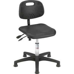 Global Simple Arbejdsstol, Sort, Pu Sæde, 37-50cm