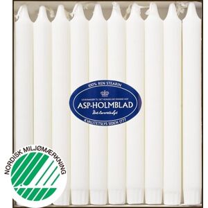 ASP-Holmblad Kronelys, Ren Stearin, 24 Cm, 20 Stk., Hvid ASP-Holmblad Kronelys, Ren Stearin, 24 Cm, 20 Stk., Hvid