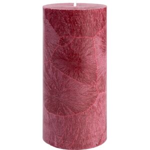 ASP-Holmblad Bloklys, Shea-Stearin, 6,7x15 Cm, Rød ASP-Holmblad Bloklys, Shea-Stearin, 6,7x15 Cm, Rød